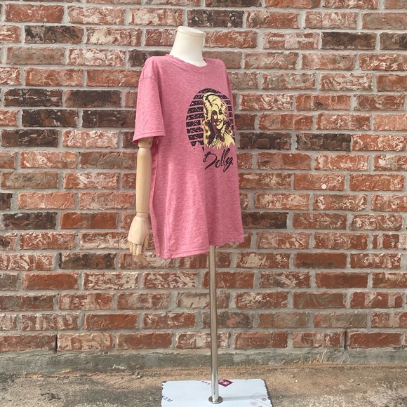 Pink Dolly Parton screen printed tee / XXL / New without tags - Picture 9 of 11